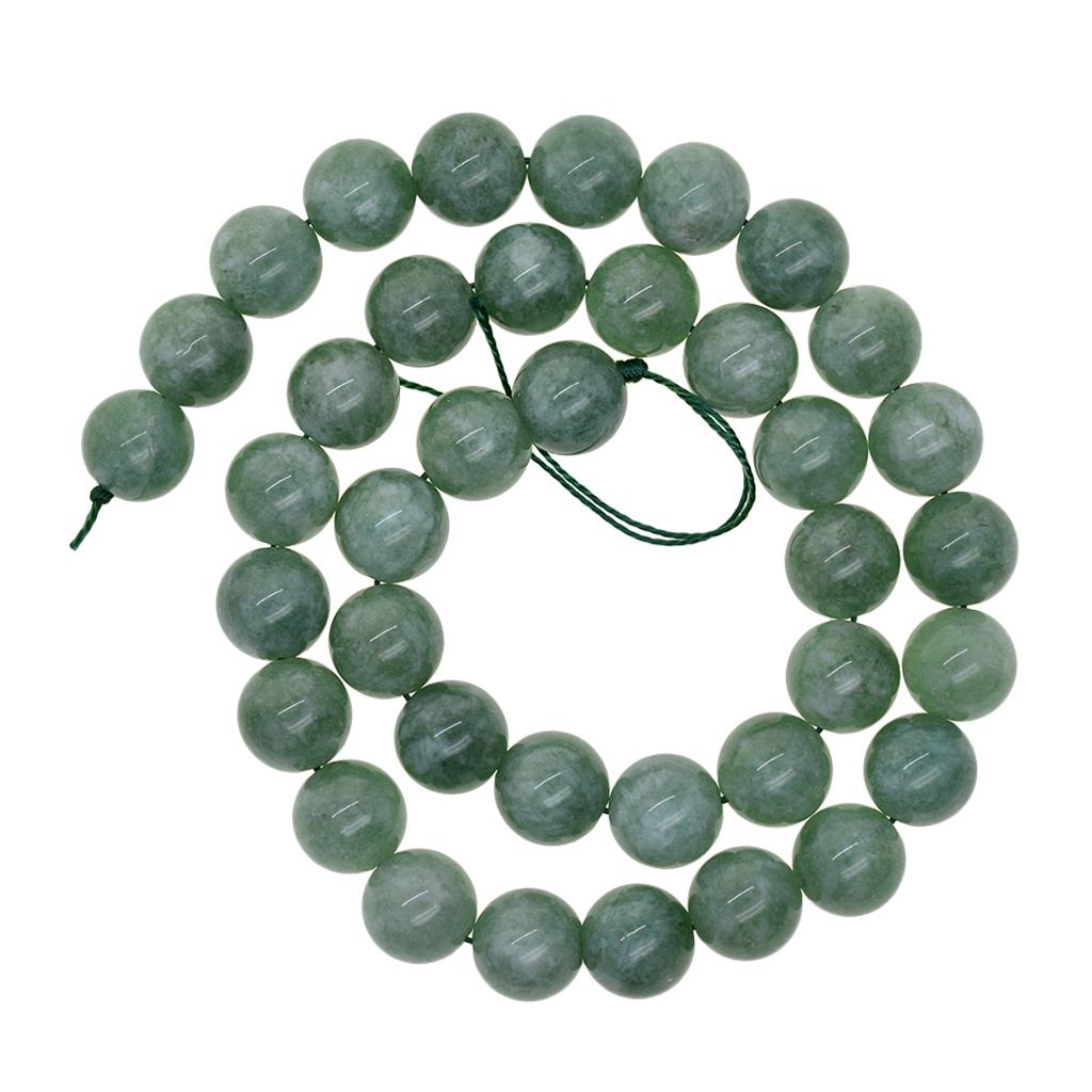 Malay Jade Green Jewelry Making Loose Round Beads 15 Inch 10mm