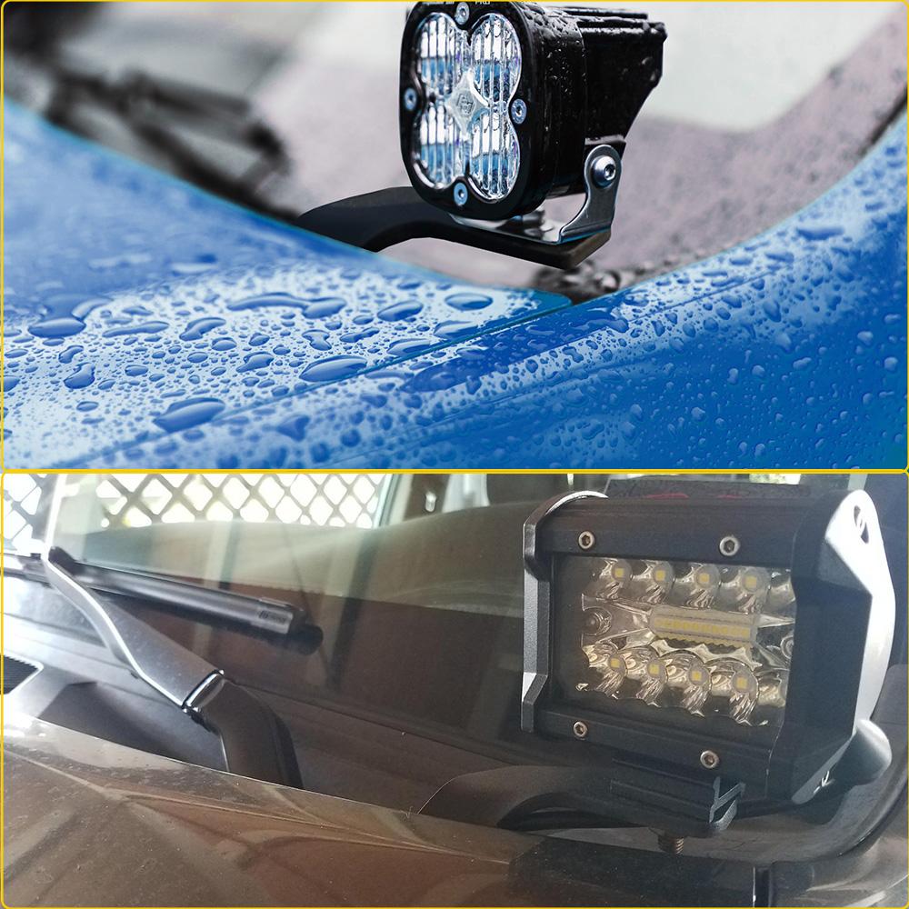 LED Light Hood Mount Bracket For Toyota 4Runner 2010-2023 Off-Road Spotlight Fog lights Holder Engine Hood Ditch Light Brackets
