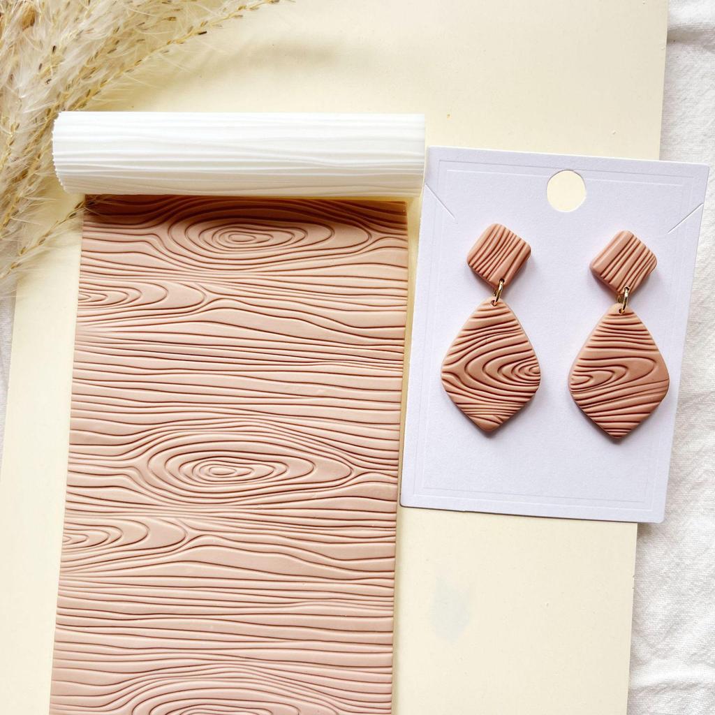High-Precision Natural Wood Grain Texture Roller for Polymer Clay