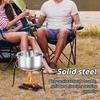 Support de Pot en Acier Renforcé Grill de Camping Robuste Tripode de Feu de Camp Campement Cuisine de Camping