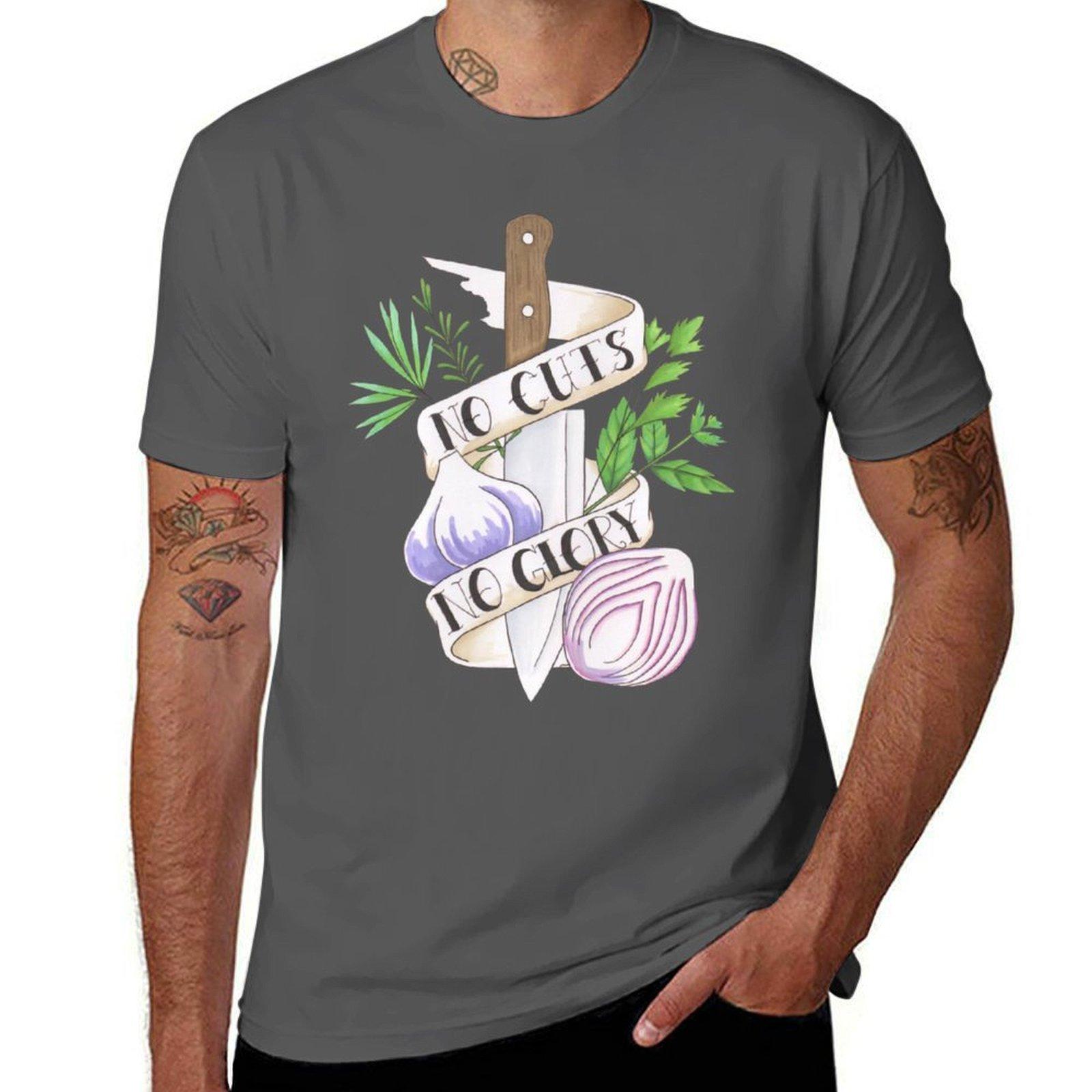 

No Cuts No Glory T-Shirt funny t shirts dark humor man t shirt graphic T-Shirt 4XL