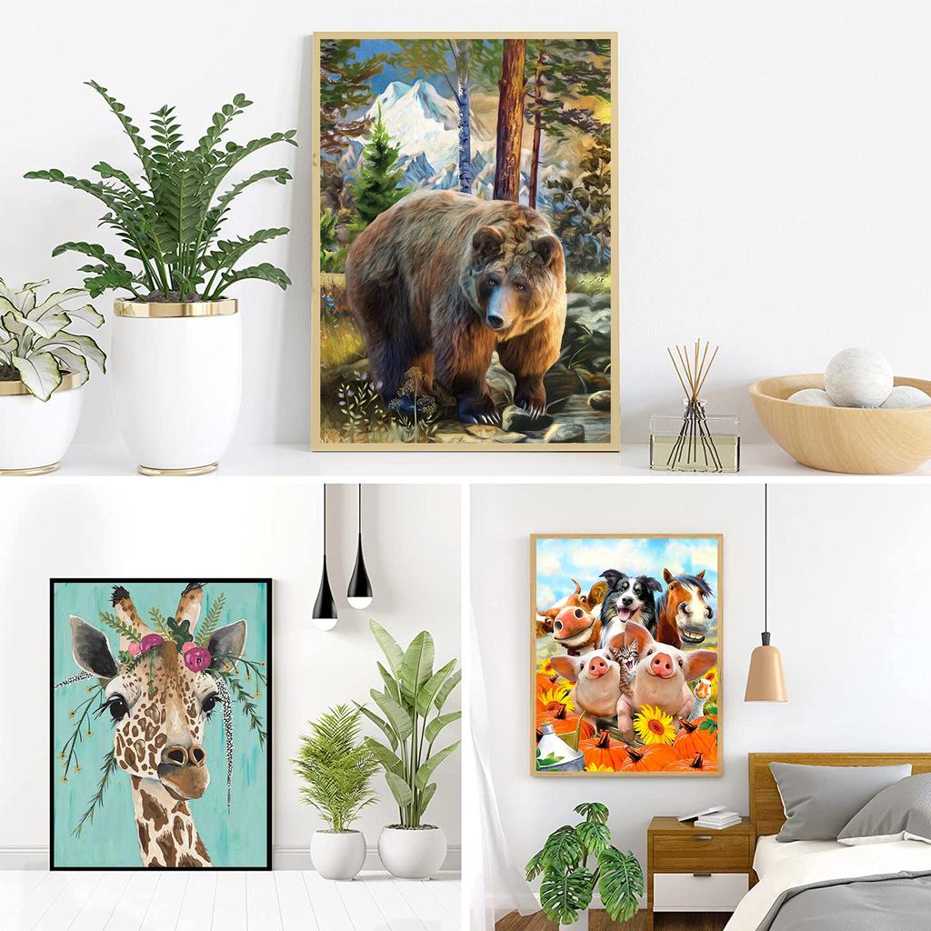 5D DIY Diamond Painting Animals and Landscapes Diamond Embroidery Cross Stitch Set Full Rhinestone Mosaic Home Decoration