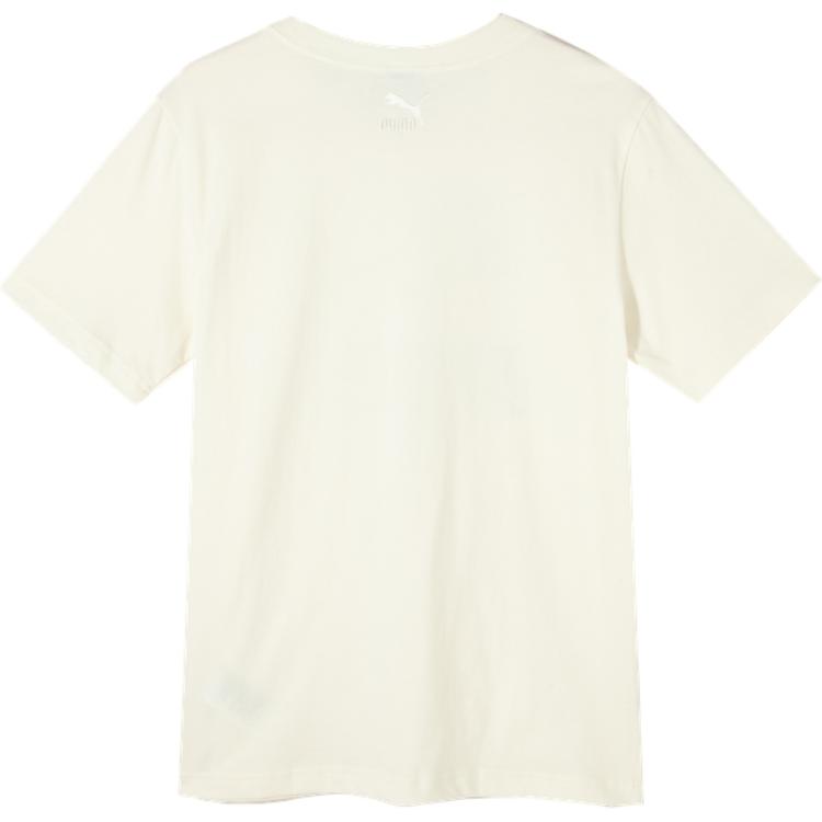 Puma Swxp Dancemania Logo Print Breathable Pullover Comfortable Casual Sports Crew Neck Short Sleeve T-Shirt Men Tops White 628038-65