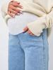 Maternity High-Waisted Slimming Straight Leg Jeans - Versatile European American Fashion.