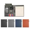 Conference Folder Magnetic Closure Leather Document Organiser with Writing Board Card Pocket Elastic Pen Slot 250x320mm