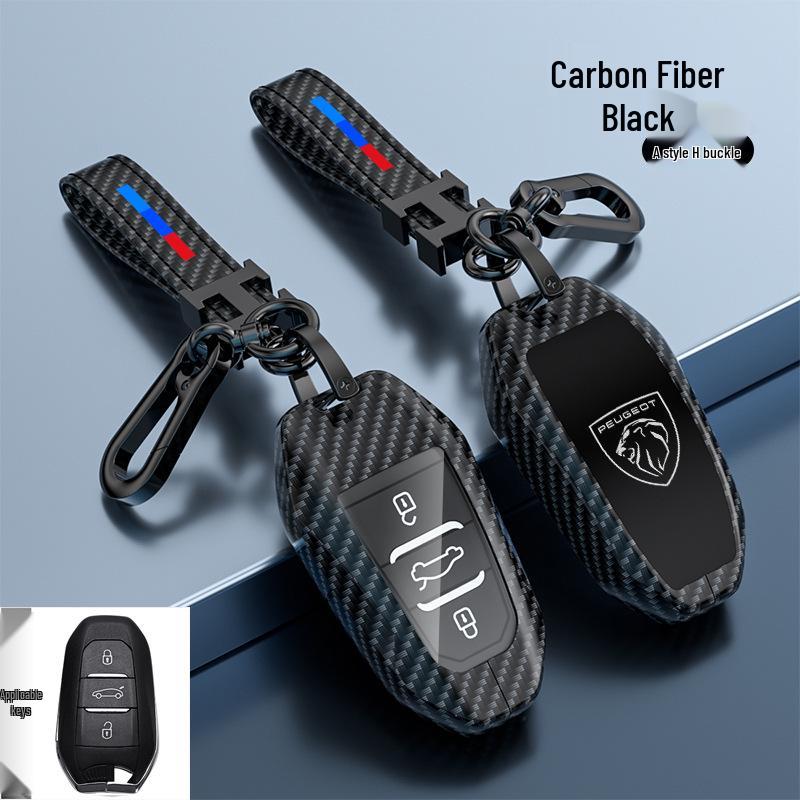 Peugeot Key Case for Models: 5008, 4008, 3008, 2008, 408, 508L, E2008, 308S - Car Key Shell with Logo Buckle