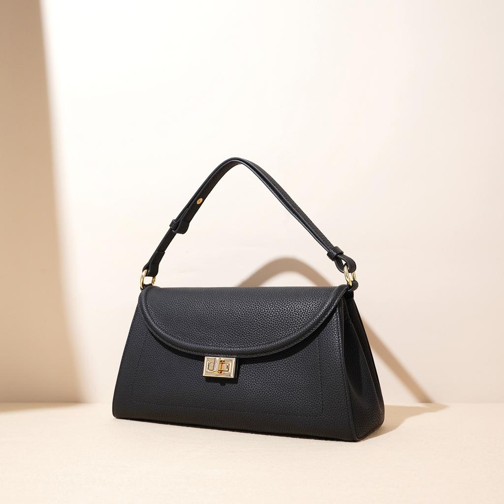 New High-end Cowhide Leather Niche Hand-held Underarm Crossbody Small Exquisite Women's Bag