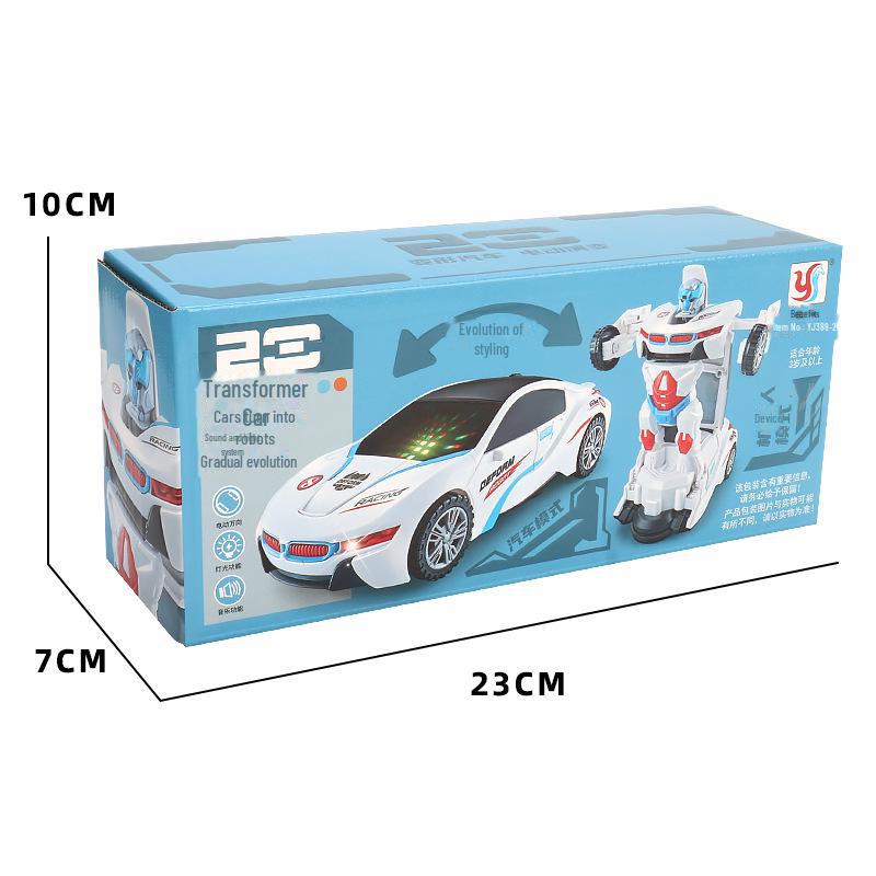 

Дитячий електричний іграшковий автомобіль-трансформер з музикою та світлом