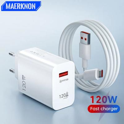 Încărcător rapid USB 120W Încărcare rapidă Cablu USB C 3.0 Cablu de încărcare tip C Adaptor încărcător telefon pentru iPhone 14 Xiaomi Samsung Huawei