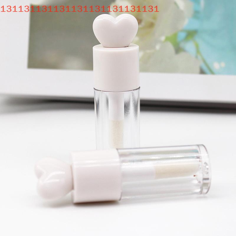 1/3 Pcs 6ml Heart/Round Shape Empty Lip Gloss Tube Plastic Refillable Bottles Liquid Lipstick Container Lipgloss Sample Bottle