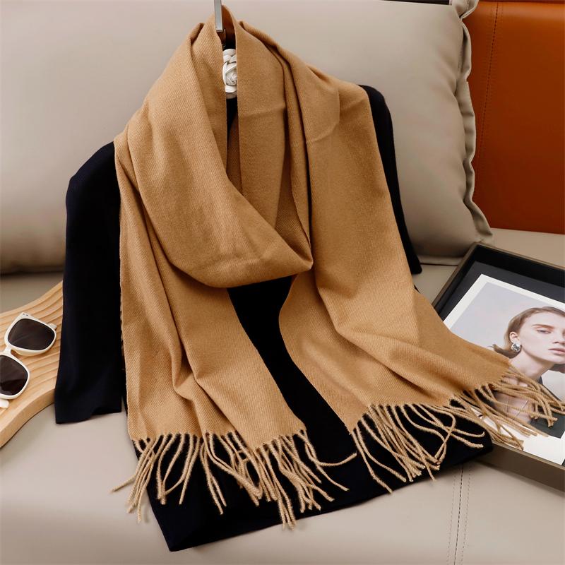 Winter Solid Scarf Women Cashmere Soft Warm Scarves Hijab Female Long Headband Shawl Wrap Bandana Foulard Echarpe Poncho Stoles