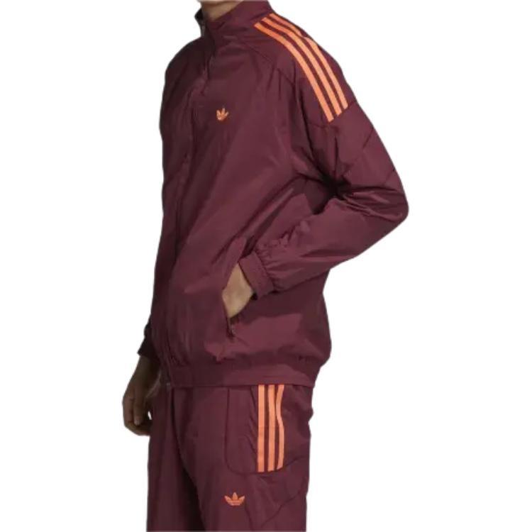 adidas Originals Flamestrike Woven Track Top 'Maroon Orange' Men's DU8132