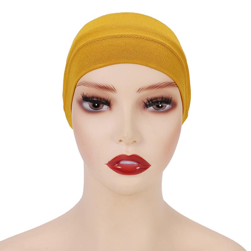 27 Colors Fashion Women Inner Hijab Tube Muslim Turban Cap Bonnet Plain Islamic Underscarf Cotton Jersey Undercaps Mujer Hat