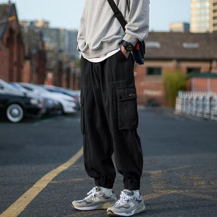 Multi-pocket overalls men's autumn new trendy brand loose large size casual pants student fashion leggings