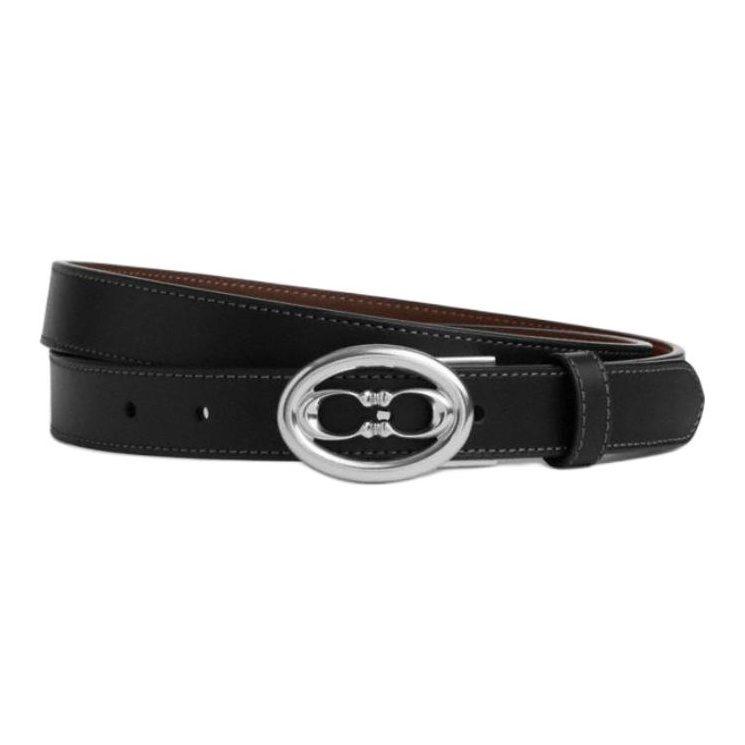 COACH Leather Belts Women`s Black Width