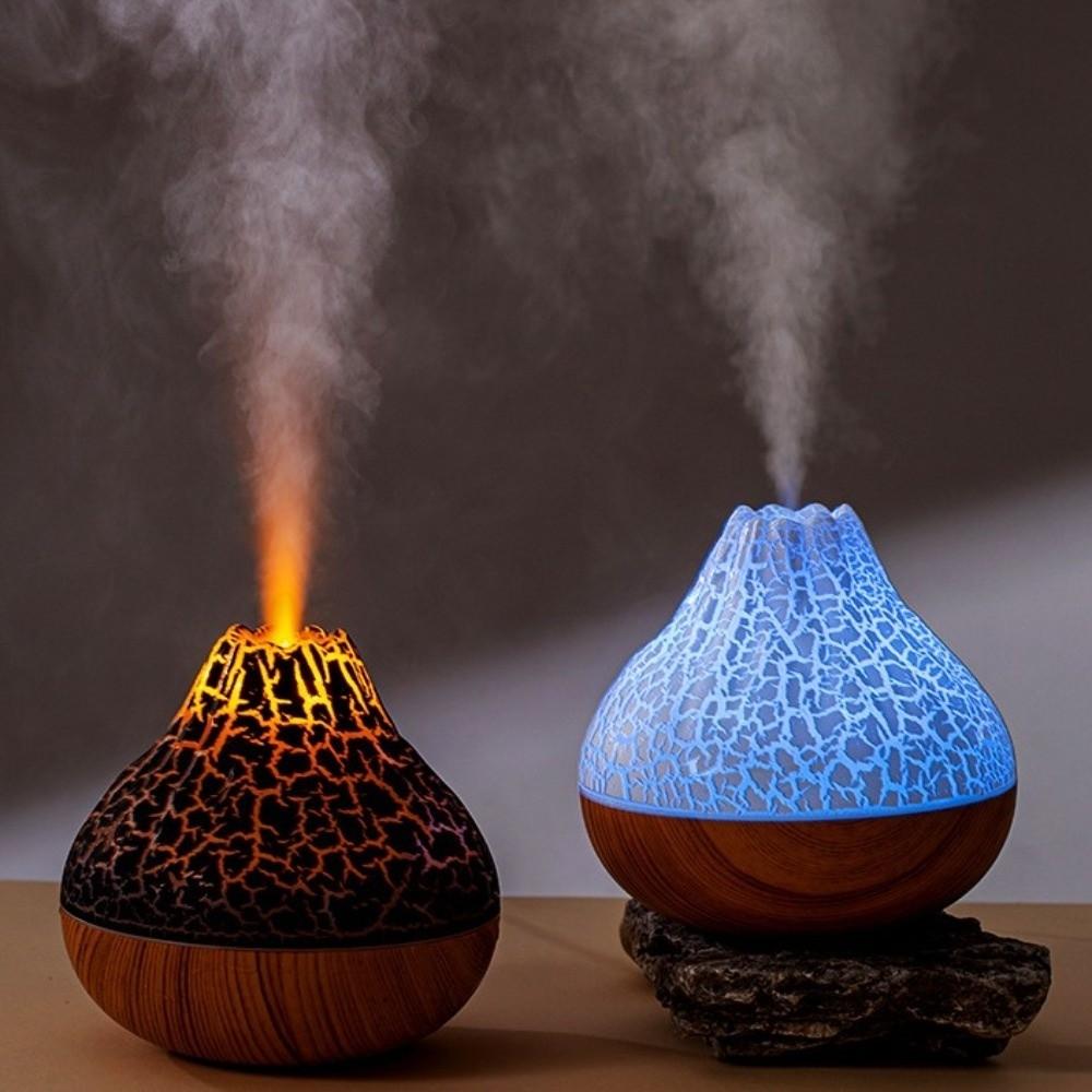 Colorful Ambient Night Light Volcano Air Humidifier 300ml Air Freshener Nebulizer Gifts