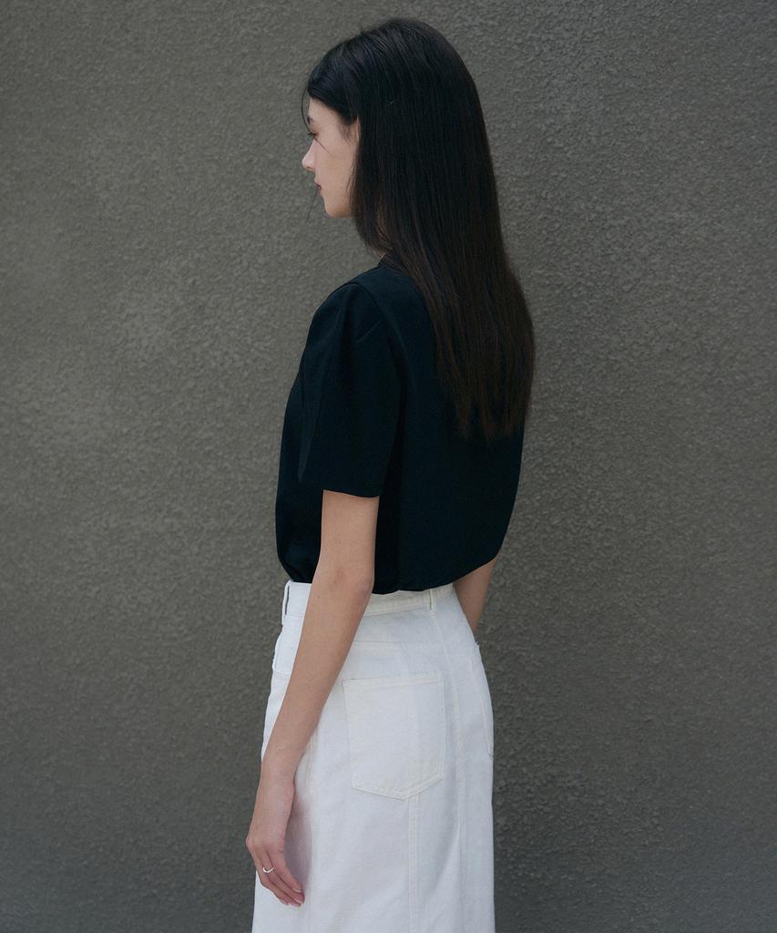 Deuloupisumeon Puff Sleeve Supima Cotton Short Sleeve T-Shirt [White]