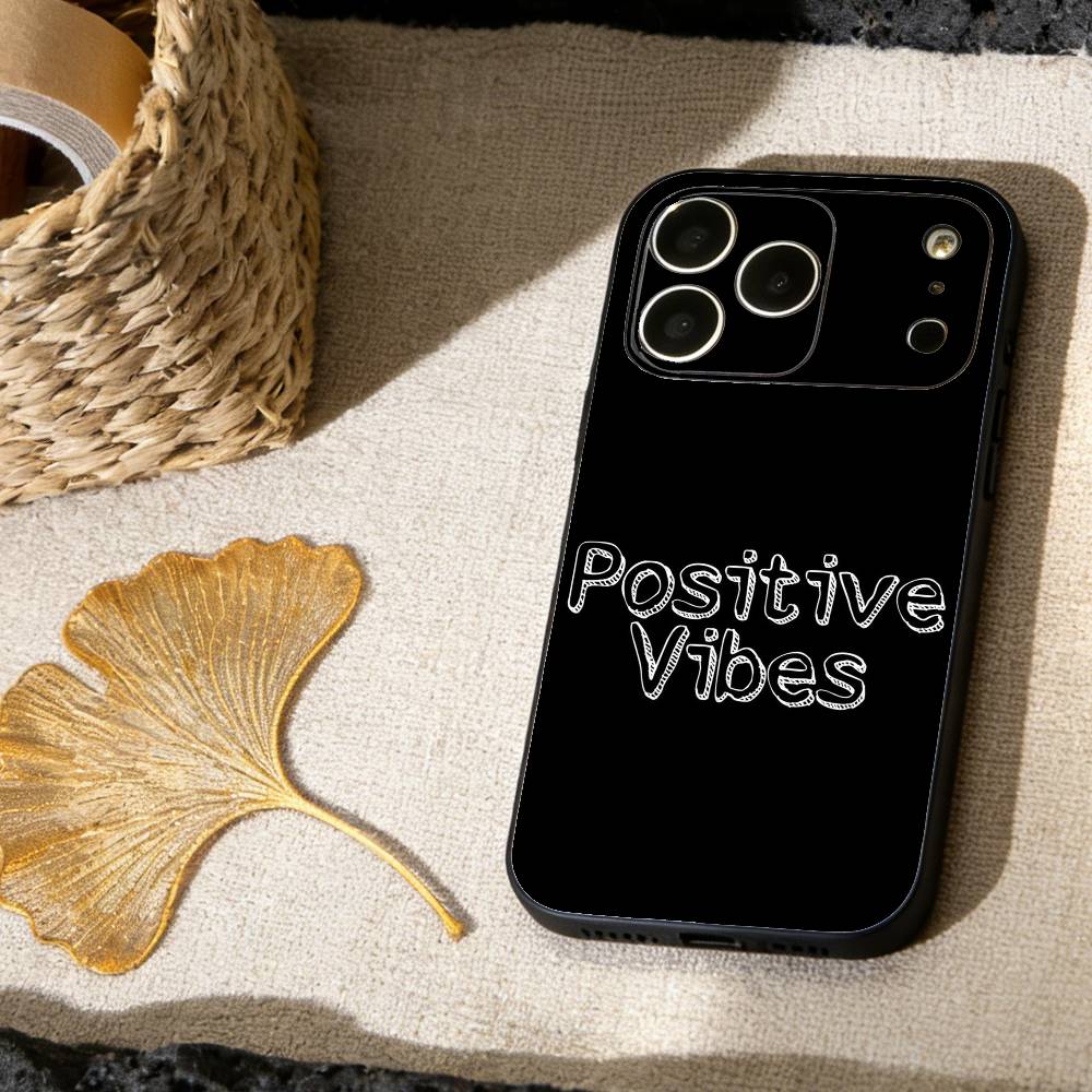 Handwritten Quote Art Phone Case For iPhone 17, 16,15,14,13,12,11 X XR Plus,Others Soft Black Cover