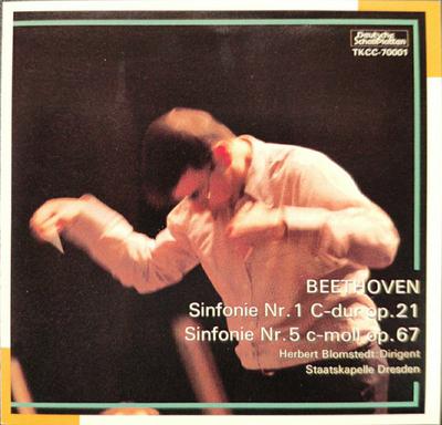 CD STAATSKAPELLE DRESDEN, BEETHOVEN, B - Beethoven: Symphonies 1 & 5 TKCC70001 Deutsche Schall 1995 Japan ObiClassical Used