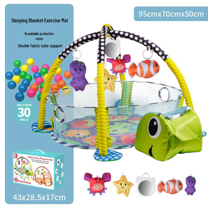 Elefant Baby-Laufstall mit Bällenbad & Krabbelmatte - Spielzeug & Geschenke für 0-3 Jahre