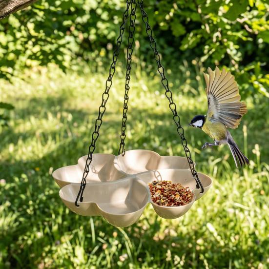Bird Feeder No-drill Installation Large Capacity Outdoor Wild Bird Feeder Fade-resistant Uv Protection Bird Feeder