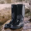 Men's Steel Toe Rain Boots PVC Rubber Boots, Waterproof Outdoor Work Durable Slip Resistant