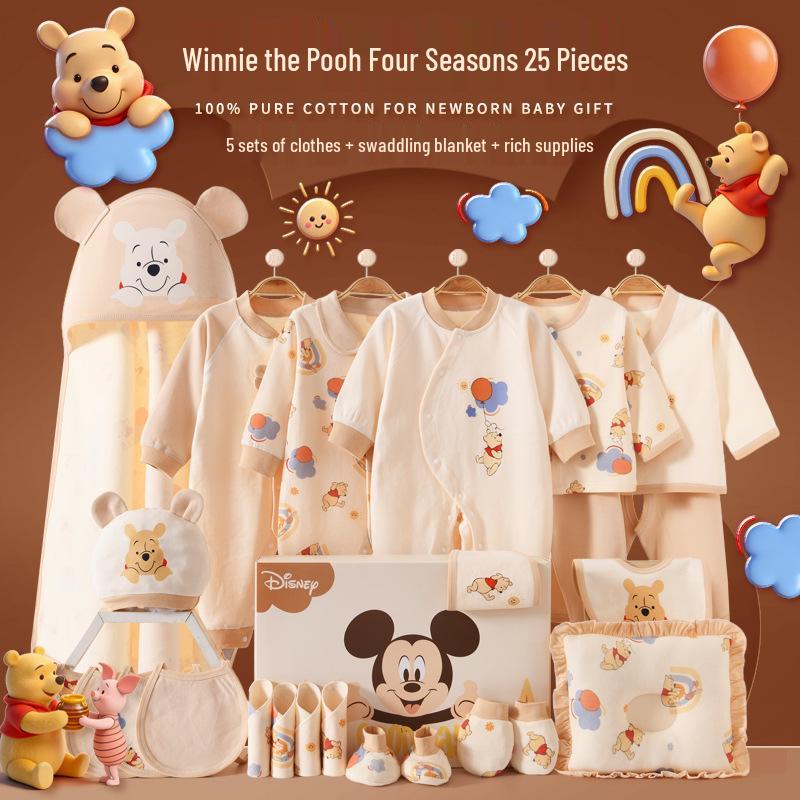 Disney Baby Набор одежды для новорожденных из чистого хлопка - Подарочный набор на весну, осень, зиму - Высококачественная подарочная коробка для новорожденных. 73 cm
