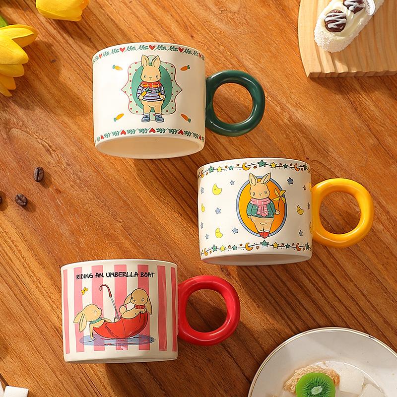 Kreativer Stern Mann Keramiktasse Geschenk Hoch Hübsch Zuhause Niedlich Barbie Hase Cartoon Niedlich Paar Tasse