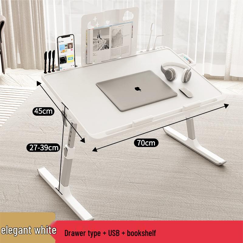 Foldable Adjustable Bedside & Laptop Desk for Dorm Study