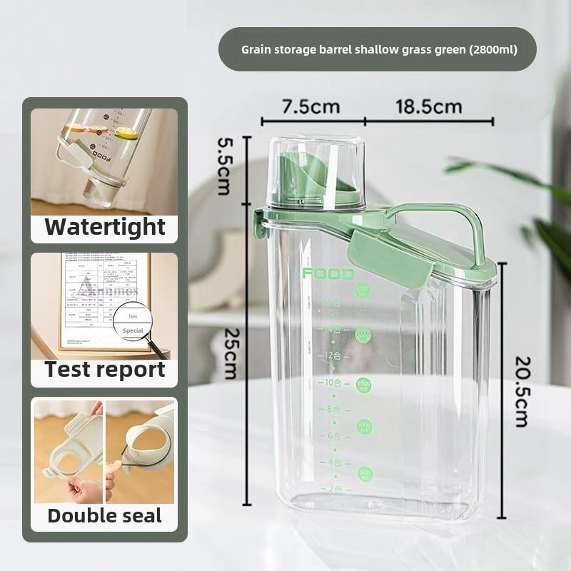 Simple Seal with Scale Grain Storage Bucket Pet Grain Storage Bucket Cat Food Dog Food Moisture-proof Dog Supplies