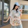 Cartoon bread kitten small animal plaid new large capacity backpack gift commuter bag