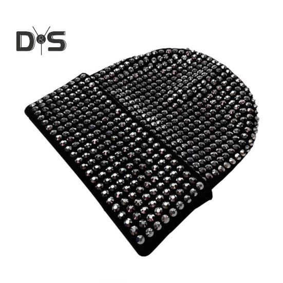 

Зимовий капелюх унісекс зі складеними полями Капелюх, суцільний колір, зі стразами, еластичний утеплювач, головний убір для дорослих у холодну погоду для активного відпочинку та повсякденного життя срібний