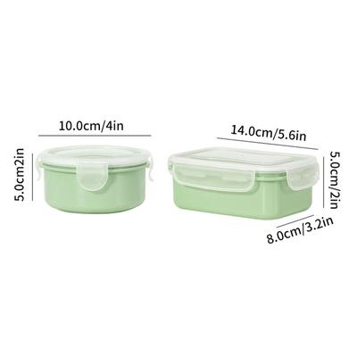 Mini-Kühlschrank, Gemüsefach, kleine Lunchbox, luftdichte Aufbewahrungsbox aus Kunststoff, runde isolierte Lunchbox für die Küche, Organizer, Snackbox