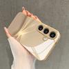 Minimalist Gold Curved Projection Pattern Glass Phone Case Suitable for Samsung Galaxy S26 S25 S24 S22 S21 S20 FE Ultra Plus