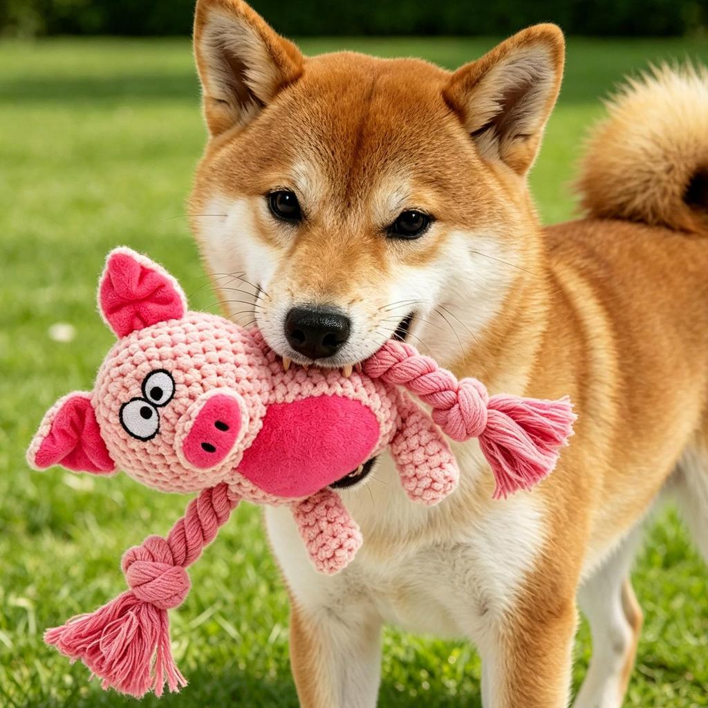 Dog Toys Aggressive Interactive Squeaky Calming Chewers Pet Toys for Puppy Cat Small Animals Indoor Outdoor Play Training