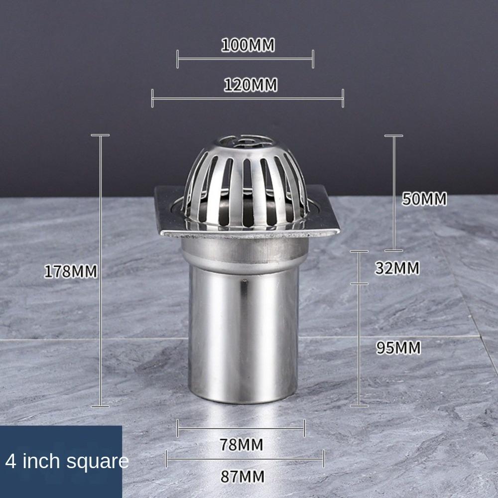 Stainless Steel Roof Floor Drain Anti-blocking Anti Rodent Rooftop Rain Pipe Cap Easy Installation Sewer Net Filter