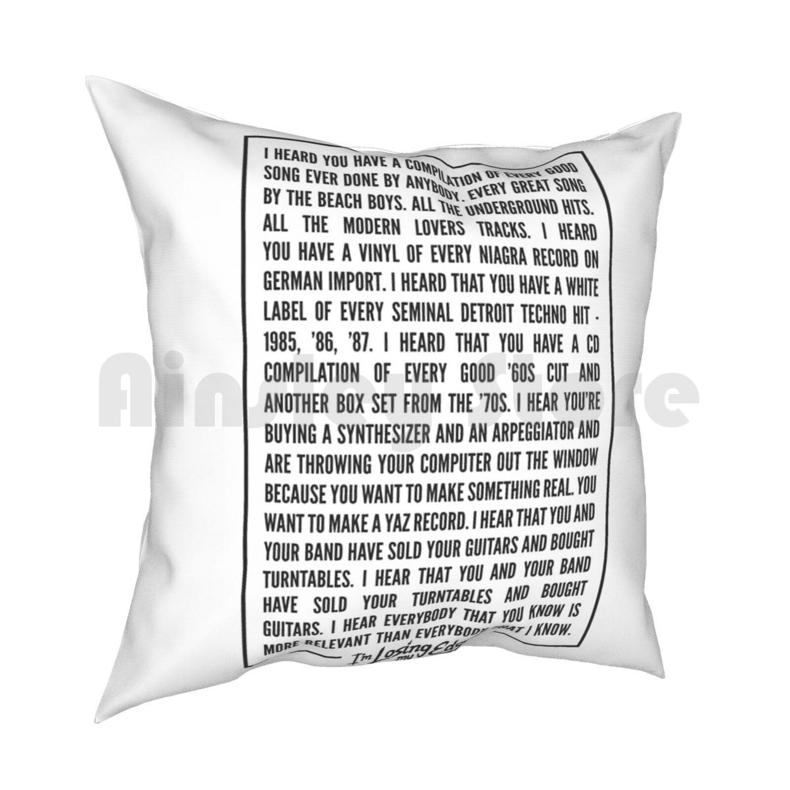 Losing My V Pillow Case Printed Home Soft DIY Pillow Cover Lcd Soundsystem Losing Music Lyrics 30cmx30cm