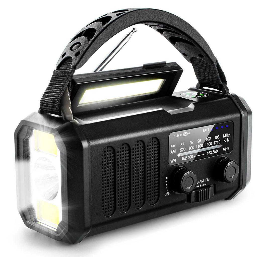 Hand-Crank Solar Radio with Reading Light - Portable Disaster Preparedness Emergency Tool