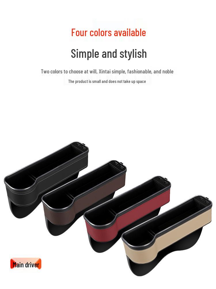 Multifunktionaler Autositz-Lücken-Organizer mit USB-Ladefunktion und Umgebungslicht