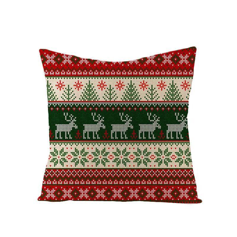 Linen Christmas Pillowcase Home Christmas Sofa Pillowcase Christmas