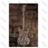 Poster in Metallo Vintage Musica Rock Piatti Decorativi da Parete Adesivi Placca Regali Chitarra per Decorazione Arte Murale Camera da Letto Segni in Metallo