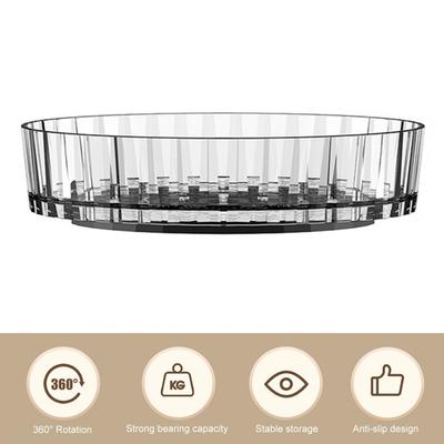 Rotating Cosmetic Stand Capacity 360-degree Rotating Makeup Organizer Tray Spice Rack for Strong Load-bearing Organizer