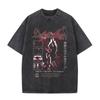 Game Devil May Cry Dante Vintage Acid Washed T-shirt Men Gothic Retro Fashion Short Sleeve T Shirts Male Hip Hop Streetwear