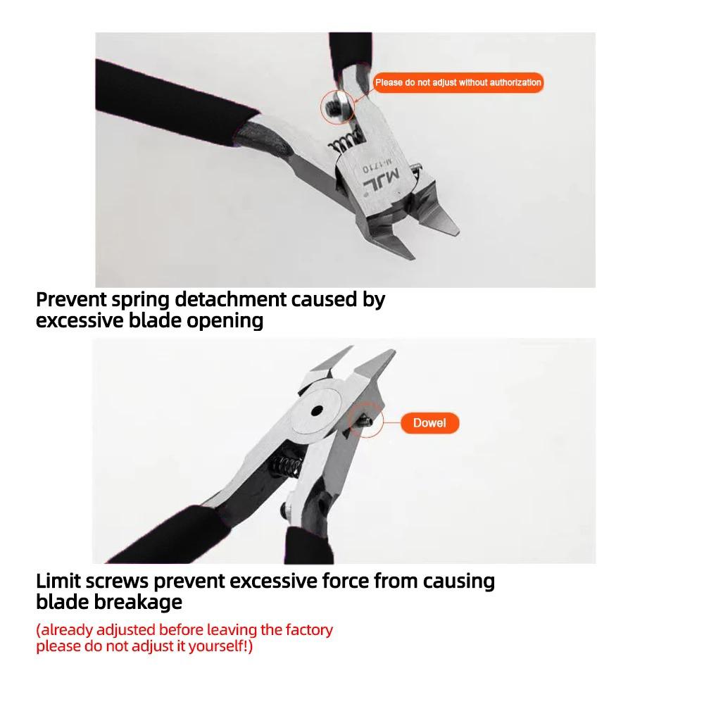 MJL Black Model Single Blade Nipper Hand Tools Pliers Model Building Tools for Beginners To Repair and Fix Plastic Models