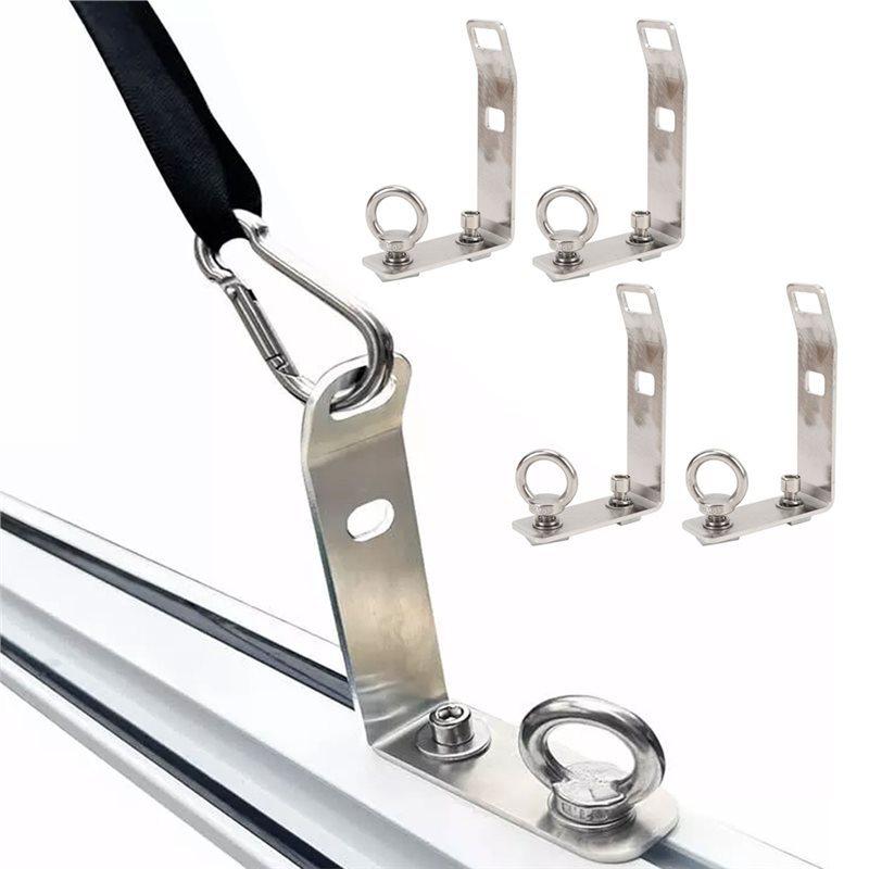 Truck Cross Bar Replacement Roof Rack Load Stops 4Pcs 304 Stainless Steel T Slot For Ladder Firewood Skis Kayaks