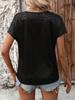 2024 Summer Women's Leopard Jacquard Casual Short Sleeve Top