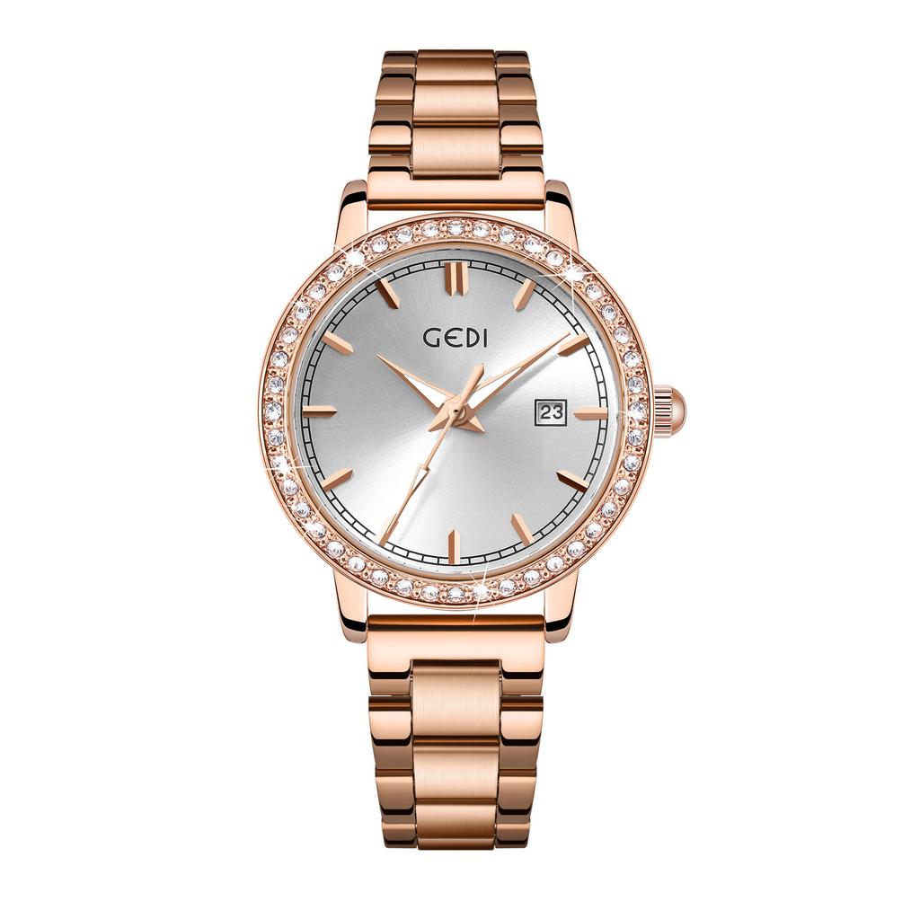 Light Luxury Stainless Steel Women'S Watch Calendar Waterproof Premium Watch Women'S Quartz Watch