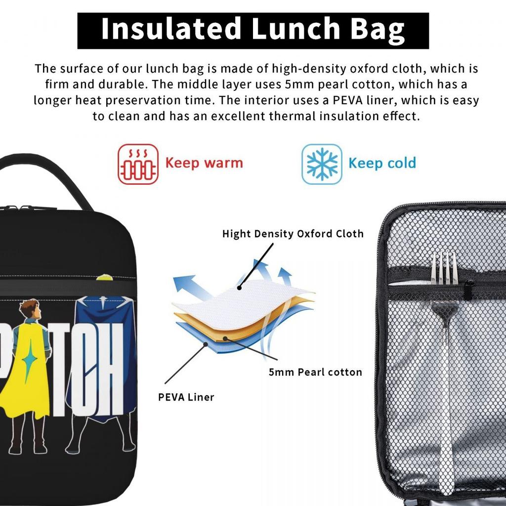 Dispatch Video Game Insulated Lunch Bag Storage Food Box Portable Cooler Thermal Lunch Boxes For Picnic