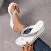 Fashion Comemore Summer Wedge Thick Bottom Flip-flops Fashion Women Shoes Rhinestone Casual Versatile Ladies Platform High Heel Slippers
