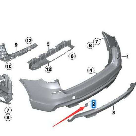 BMW X3 F25 Rear Bumper Tow Hook Cover 51128052112